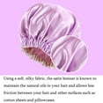 thumbnail image 4 of SkyAuks Silk Bonnet For Natural Hair, Satin Bonnet Silk Bonnet Hair Bonnet For Sleeping, Satin Bonnet For Hair Bonnets For Women, Light-Purple, 4 of 7