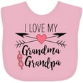 thumbnail image 3 of Inktastic I Love My Grandma and Grandpa Heart and Arrows Boys or Girls Baby Bib, 3 of 4