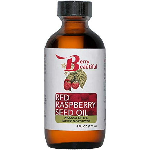 Red Raspberry Seed Oil - Cold Pressed by Berry Beautiful from locally grown Raspberries - 100% Pure & Unrefined (4 fl oz)
