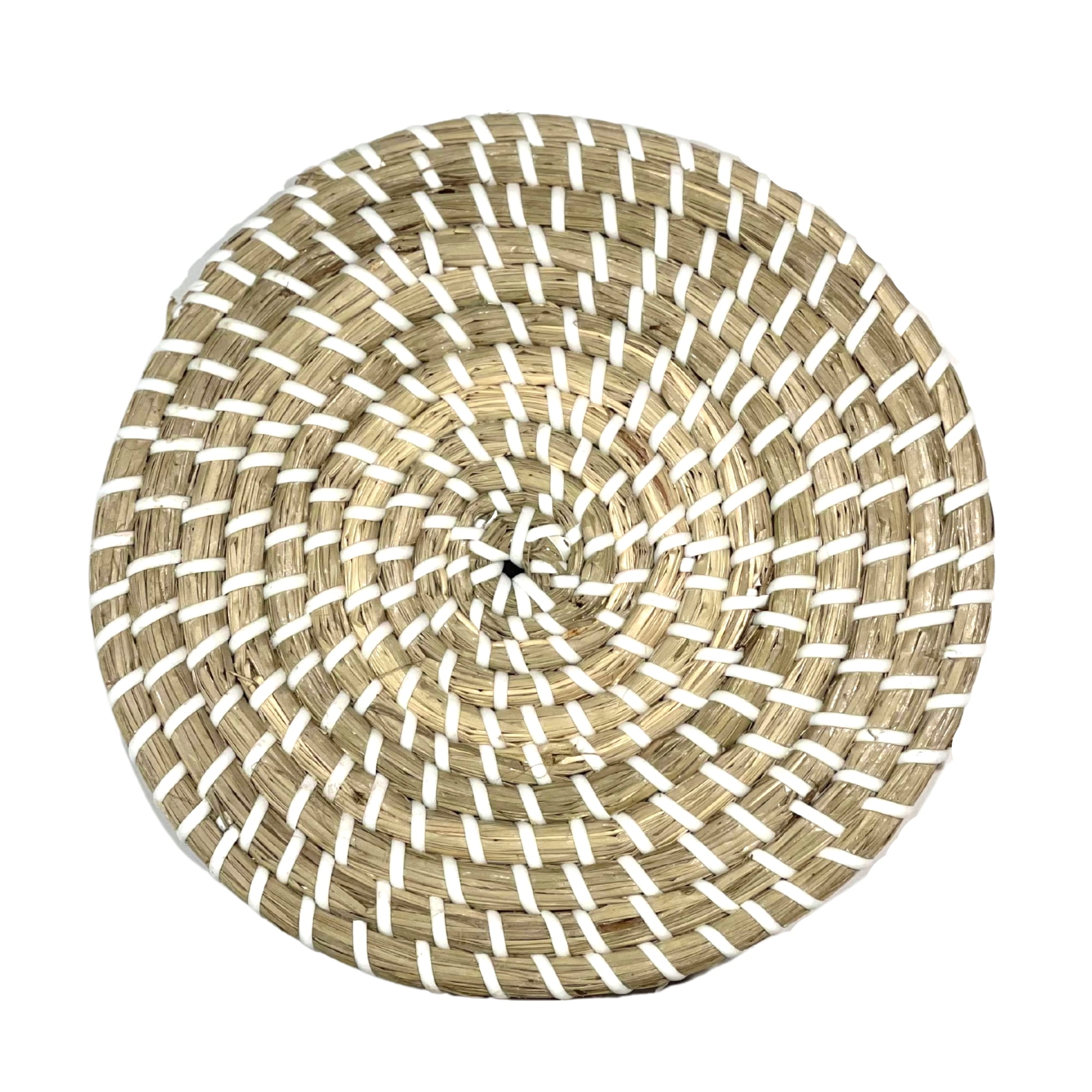 Eneocare Woven Basket Wall Decor Natural Wicker Hanging Boho Wall Basket Decor with African