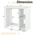 thumbnail image 3 of Gymax 31.5'' Small Computer Desk Home Office Study Writing Desk with 2 Compartments, 3 of 10