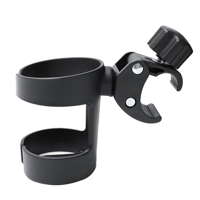 Porte-gobelet Réglable à Rotation 360 Degrés pour Fauteuils Roulants, Vélos, Déambulateurs - Grande Conception Portable Détachable Fixation Sécurisée, Noir-1pcs
