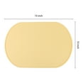 thumbnail image 4 of REGALWOVEN 6 Pack Silicone Placemats for Kitchen Dining Table Decor Washable Heat Resistant Table Placemats Wipeable Table Mat Light Yellow 15*10in, 4 of 7