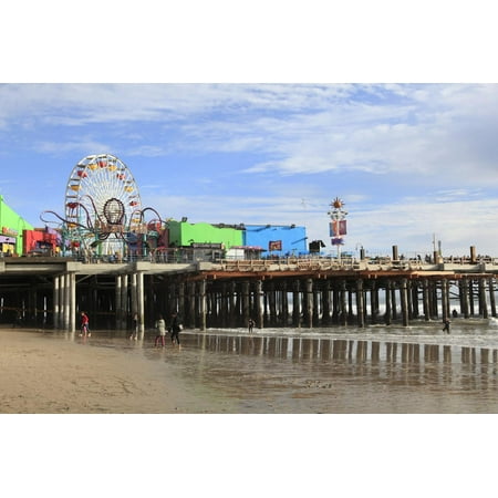 Santa Monica Pier, Pacific Park, Santa Monica, Los Angeles, California, Usa Print Wall Art By Wendy