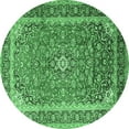 thumbnail image 1 of Ahgly Company Indoor Round Medallion Emerald Green Traditional Area Rugs, 6' Round, 1 of 4