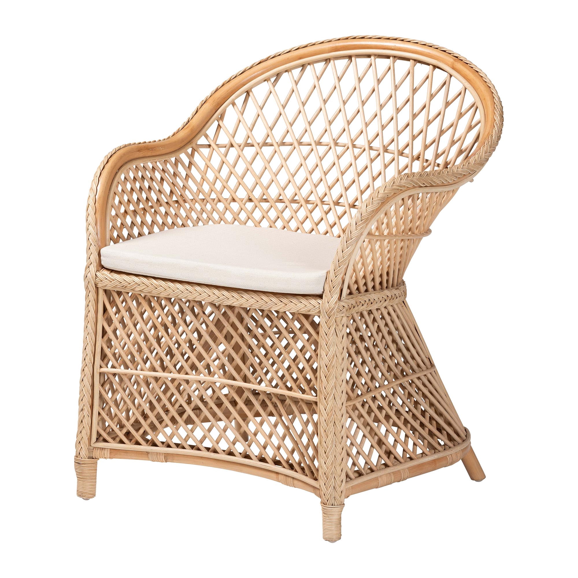 bali & pari Casilda Boho Arm Chair, Natural
