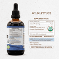 thumbnail image 4 of Secrets Of The Tribe Wild Lettuce Organic Tincture Dietary Supplement, Natural Herbal Extract for Calm Support, Certified Organic Wild Lettuce (Lactuca virosa) Dried Herb, Alcohol-Free Extract, 4 oz, 4 of 7