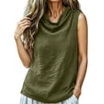 thumbnail image 5 of Breezora Women's Summer Cowl Neck Tank Tops Sleeveless Solid Color Casual Layering Cami Breathable Loose Fit for Daily Wear, 5 of 6