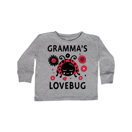 

Inktastic Valentine s Day Gramma s Lovebug Gift Toddler Boy or Toddler Girl Long Sleeve T-Shirt