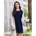 thumbnail image 3 of EKOUAER 3 Pack Cotton Nightgowns for Women Long Sleeve Sleep Shirts for Women Comfy Soft, 3 of 5