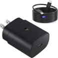 thumbnail image 1 of Super Fast Charging 25W USB C Charger Type C Charger Android Phone Charger for Motorola Moto G Stylus (2021) - Includes 6 Feet USB C PD Fast Charging Cable (Black), 1 of 1