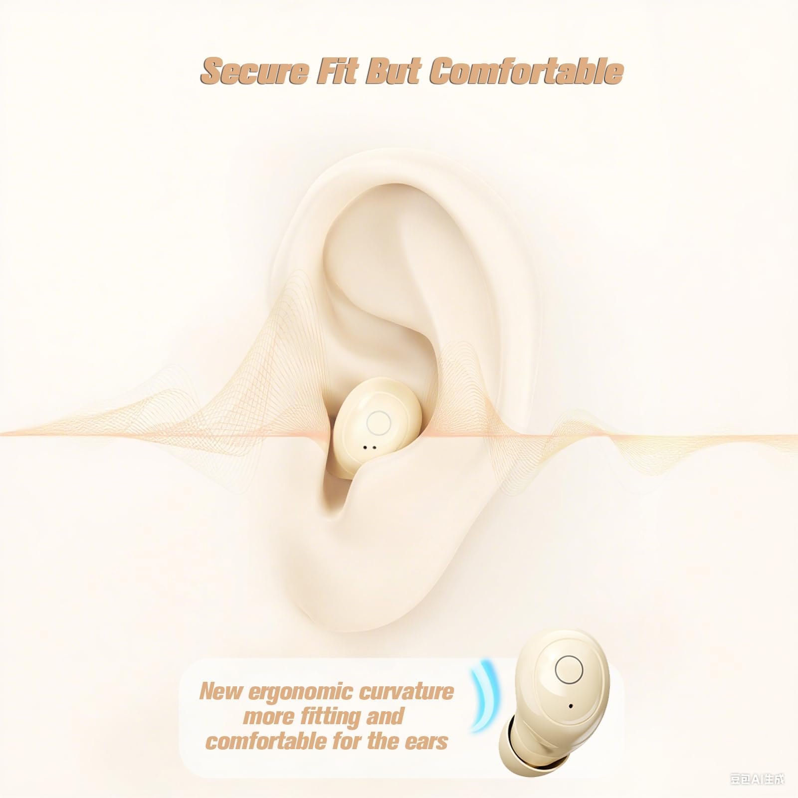 Mini Invisible Small Tiny Earbuds Wireless Whitetooth Ear Buds for Small Ears Canals Women Sleep Earbuds for Side Sleepers Sleeping Smallest Discreet Hidden Earbuds Headphones for Work