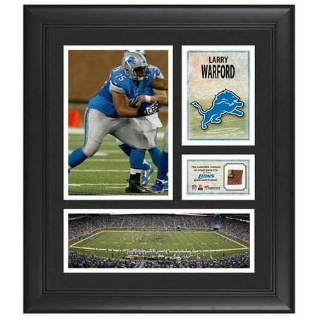 NFL - Larry Warford Detroit Lions Framed 15x17 Collage with Game-Used Ball