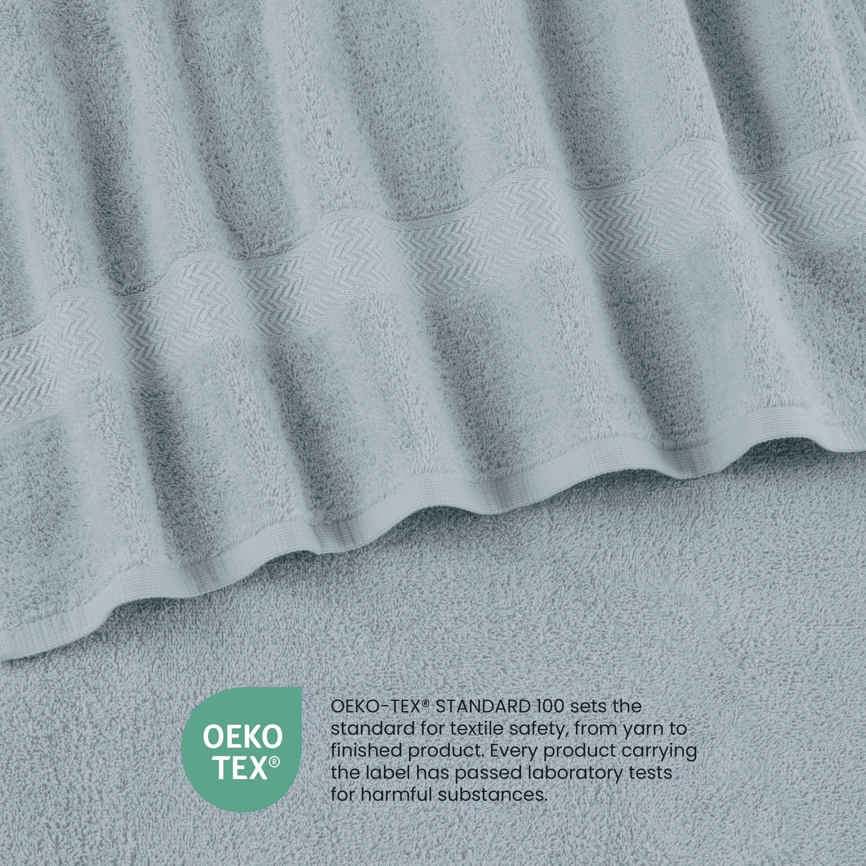 Martex Luxury 6-Piece 100% Ringspun Cotton Towel Set - Highly Absorbent, Soft, 500 GSM (Blue)