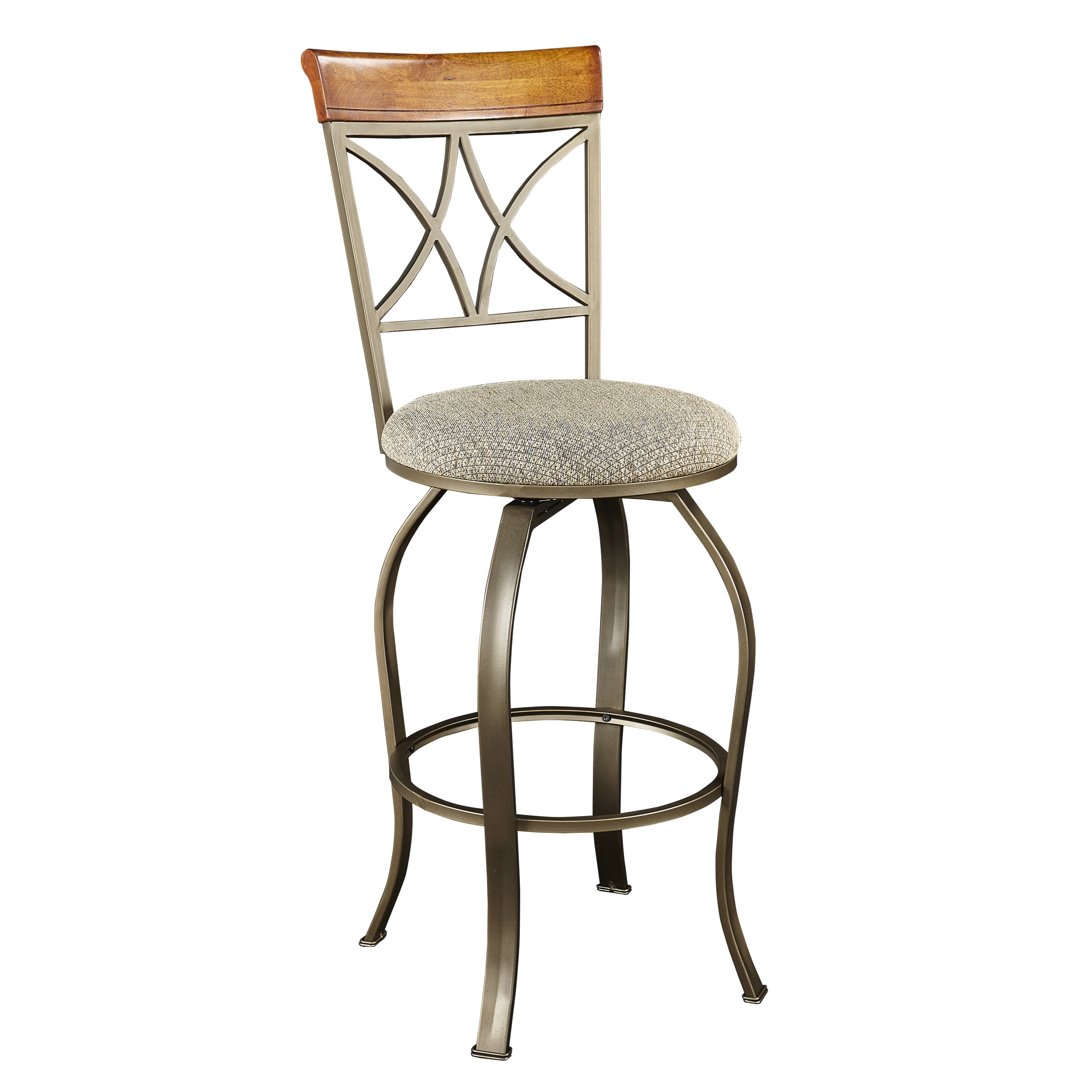 Powell Hamilton Cherry Swivel Bar Stool Matte Pewter And Bronze Powell Hamilton Cherry Swivel Bar Stool Matte Pewter And Bronze Com