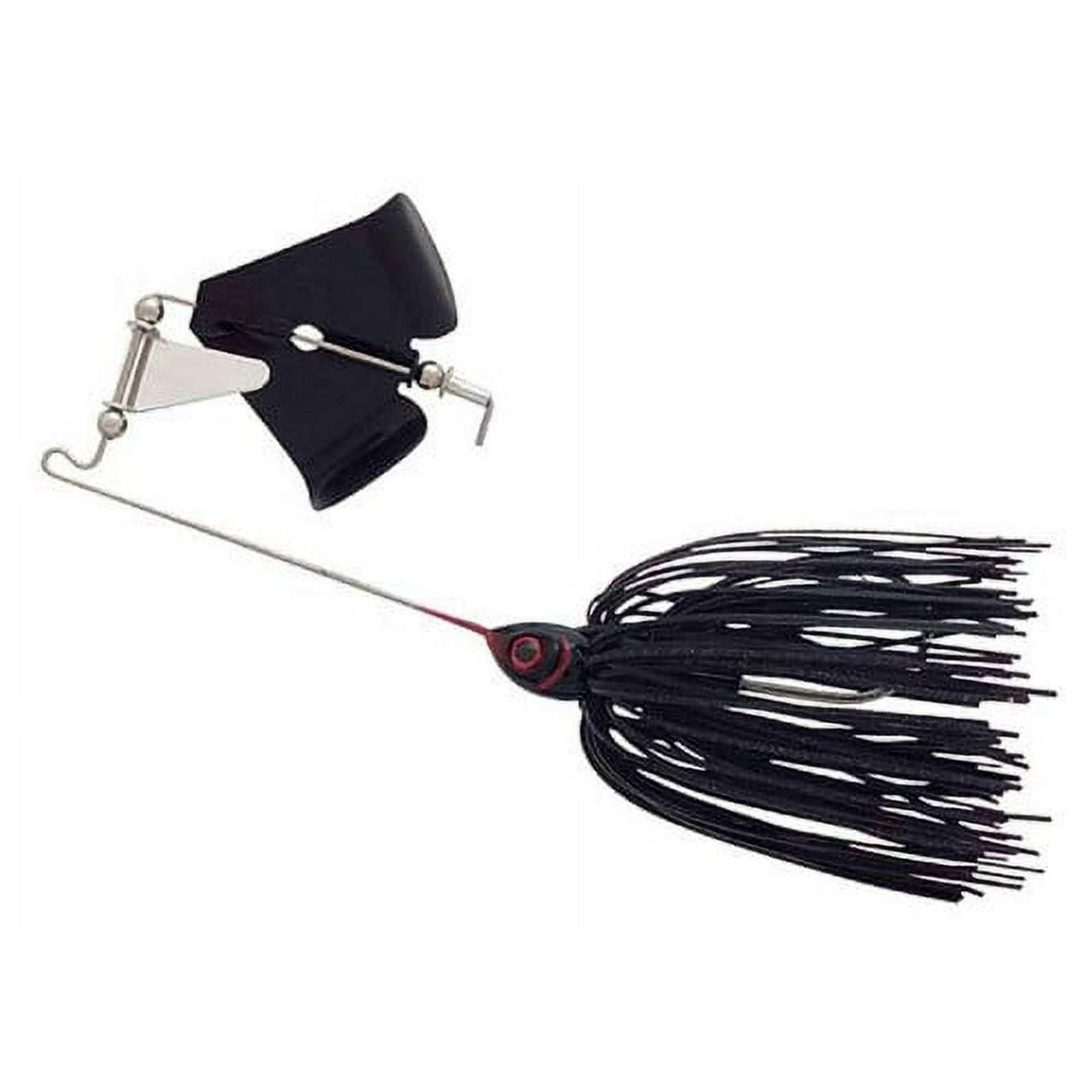BOOYAH Buzz Bait with Premium Hooks and Clacker Blade for Fishing - Black