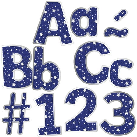 Choose Letter - Sparkle and Shine Navy with Silver Stars EZ Letters