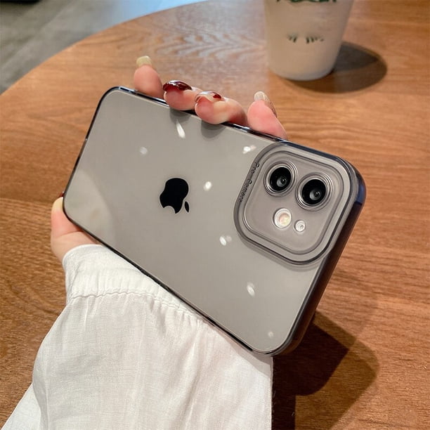 Fundas de teléfono transparentes y suaves con protección de cámara para iPhone 13 Pro Max 12 11 XS Max XR X 7 8 Plus 13Pro 14, funda transparente a prueba de golpes Tan Jianjun unisex