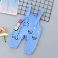 thumbnail image 3 of Spring and Autumn Boys' Baby Garment Set Fashion Cotton Top+Strap Pants Two-piece Set of Boys' Neonatal Children's Dinosaur Strap Pants Set., 3 of 5