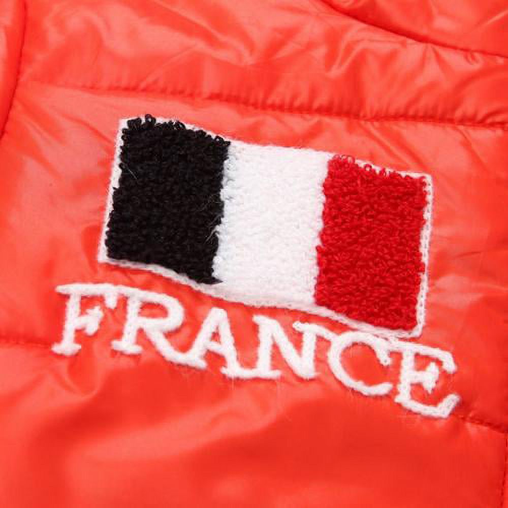 Richie House Little Boys Orange Patriotic Embroidered Padding Jacket 3/4 - image 3 of 3
