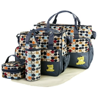 Baby Boom Zipper Pockets and Changing Pad Included Adjustable Shoulder  Strap Tote Diaper Bag, Black - Walmart.com