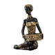 thumbnail image 2 of Figura femenina africana, escultura, coleccionable, estatua única, decoración de almacenamiento para cafetería, sala de estar, regalo navideño, aparta, 2 of 9