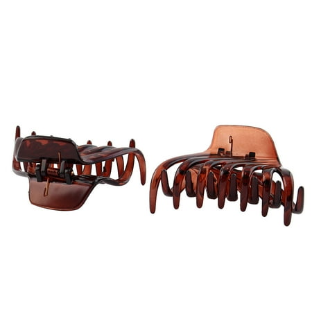 Plastic Tail Holder - Plastic Spring Loaded Hair Jaw Claw Clip Hairstyle Holder 2 Pc