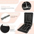 thumbnail image 3 of Folding Table 6 FT Camping Table Portable Plastic Rectangular Outdoor Dining Table Steel Legs Fold-in-Half with Carrying Handle for Indoor,Picnic,Party,Wedding,Events(Black), 3 of 6