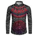 thumbnail image 3 of Camisas hawaianas con estampado 3D de tribu polinesia, camisas casuales de manga larga con cuello alto, blusa con botones para hombre, ropa de otoño, 3 of 5