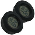 thumbnail image 4 of MIANGASTORE 2Pc Round Shaped Digital Thermometer Hygrometer Humidity Meter Temperature Display for Indoor Bedroom Home Use without Battery (Black), 4 of 8