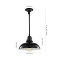 thumbnail image 3 of JONATHAN Y Jasper 12.25" 1-Light Farmhouse Industrial Indoor/Outdoor Iron LED Pendant, Black, 3 of 6