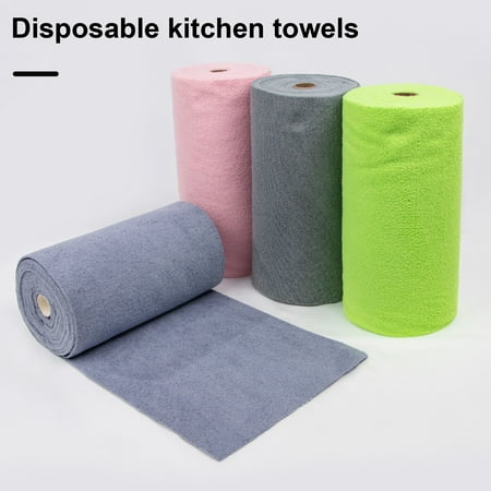 

NIBOLOG 20Pcs Disposable Kitchen Towels Reusable Quick-Drying Cleaning Cloth Lint Streak Free Reusable Paper Towels