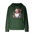 thumbnail image 5 of Hilzaten Hooded Sweatshirt for Women Long Sleeve Pullover Graphic Drop Shoulder Kangaroo Pocket Sweatshirt for Women, 5 of 7