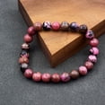 thumbnail image 3 of Natural Rhodonite Stones Beads Bracelets for Women Reiki Yoga Bracelet Men Agate Quartzs Healing Bangle Wristband Jewelry Gift, 3 of 6