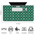thumbnail image 5 of Long Mouse Pads for Desk,Green Skull Bat Pattern Desk Mats on Top Of Desks, Desk Mouse Pad Extra Large with 3mm Non-Slip Base and Stitched Edge for Gaming,Office,Work,Home 47.3"x23.6", 5 of 6