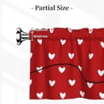 thumbnail image 3 of Valentine''s Day Kitchen Curtains Red 54"x18" Love Heart Valance Curtains for Window Romantic Valentines Small Window Treatment Rod Pocket Valances for Living Room Bedroom Decor, 3 of 7