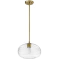 thumbnail image 5 of Z-Lite Harmony 14" Round Clear Glass Steel Pendant in Olde Nickel, 5 of 9