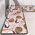 thumbnail image 2 of Kitchen Rugs Sets Of 2,Pink Baseball Gear Pattern Anti Fatigue Kitchen Mat Rugs Non Slip Washable,Decorative Kitchen Floor Mats for Kitchen,Sink,Laundry,17"x47"+17"x47", 2 of 5