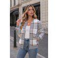 thumbnail image 5 of Zeagoo Women' Plaid Shacket Jacket Zip Up Casual Coat Fall Winter Clothes with Pockets Trendy, 5 of 5