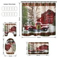thumbnail image 2 of Christmas Bathroom Sets Decorations, Christmas Bathroom Sets Decor Merry Christmas Theme Shower Curtain and Bath Mat Set with Non-Slip Rug Toilet Lid Cover, 2 of 7
