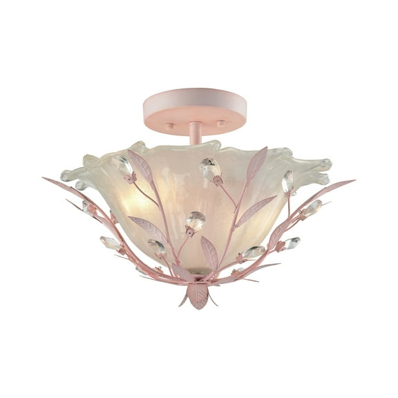 Elk Home 17-Inch Wide Circeo Semi Flush Mount, Traditional, Light Pink