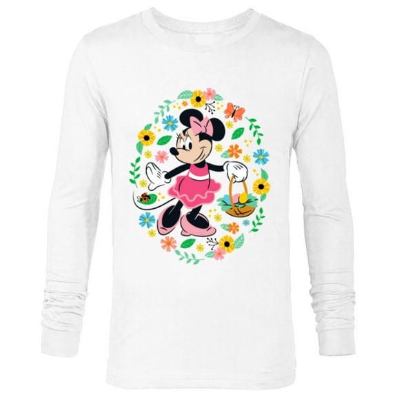 Disney Minnie Mouse Springtime Easter Egg Hunt - Long Sleeve T-Shirt for Men - Customized-White