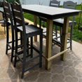 thumbnail image 4 of Demifill 30 Inches Counter Height HDPE Bar Stool, Bar Stool with Backrest and Footrest for Outdoor as Garden, Backyard, Porch, Navy, 4 of 12