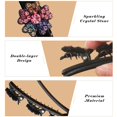 thumbnail image 2 of 8pcs Crystal Stone Braided Hair Clips Braided Hair Clips for Women Satin Fabric Hair Clips Lift Up Style Hair Clip Flower Chopped Hairpin Duckbill Clip with 3 Small Clips, 2 of 5