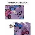 thumbnail image 6 of Cartoon Tractor Bathroom Window Curtain, Cute Beep Car Digger Shovel Truck Light Purple Light Filtering Coffee Kitchen Curtains, Bedroom Living Room Curtains 2 Panel 84"x54", 6 of 6