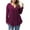 Mulberry, variant on VERABENDI Women's Plus Size Tops Blouses Long Sleeve Button Up V-neck Tunic Shirts, M-4XL