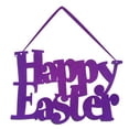 thumbnail image 2 of yulier Happy Easter Hanging Sign, Easter Decorations, Happy Easter Felt Welcome Sign Door Hanger, Easter Party Decor for Outdoor Indoor Home Wall Porch Front Door Window, 2 of 7