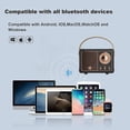 thumbnail image 4 of Retro Bluetooth Speaker, Vintage Decor, Small Wireless Bluetooth Speaker, Cute Old Fashion Style for Kitchen Desk Bedroom Office Outdoor Accessories for Android/iOS Devices (Black), 4 of 19