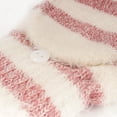 thumbnail image 4 of BambooMN Women's Knitted Fingerless Gloves Convertible Mittens One Size Red White Stripes, 3 Pairs, 4 of 4