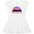 thumbnail image 3 of Inktastic Portland Oregon Retro Sunset Skyline Girls Baby Dress, 3 of 5